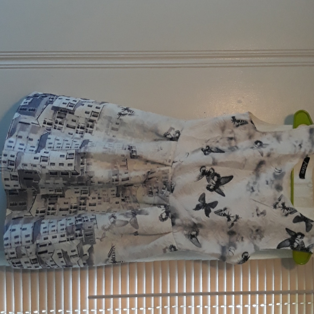 Butterfly print dress,formal and casual occasions